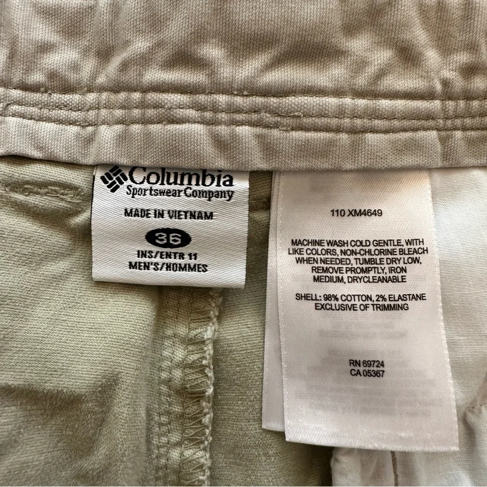 Columbia Men’s Khaki Cargo Shorts Size 36 - Picture 7 of 11